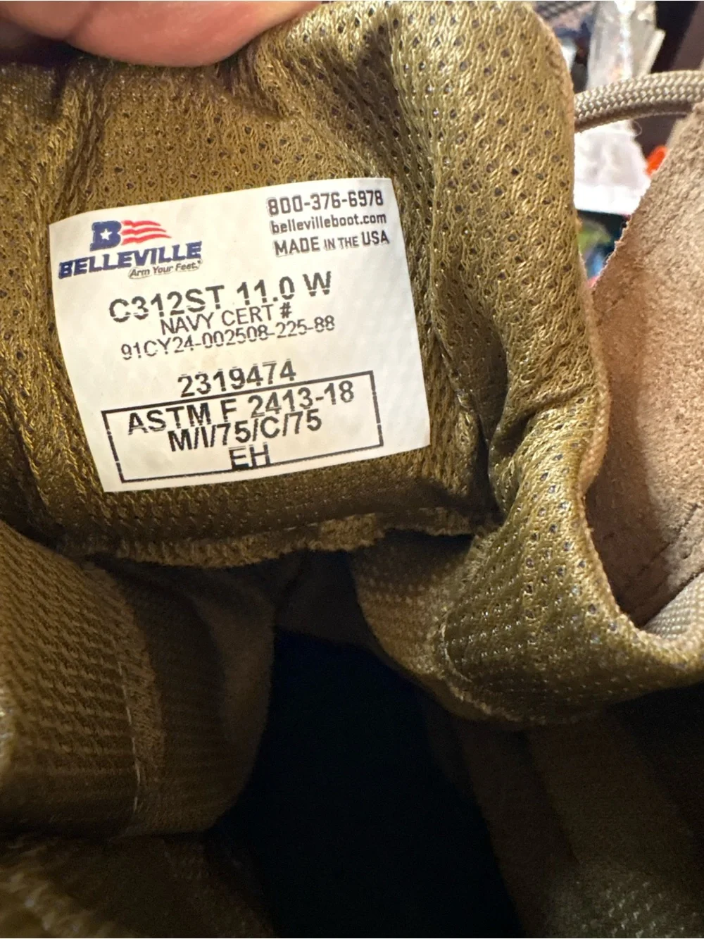 Belleville Tactical Tan Suede Combat Boots